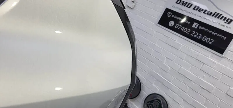 Rear quarter panel of KIA EV3 after New Car Ceramic Coating Detail