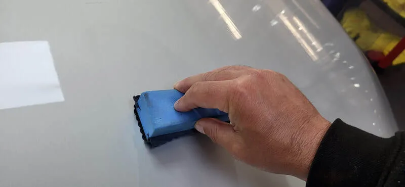 Carbon Collective Ceramic Coating being applied to KIA EV3 bonnet