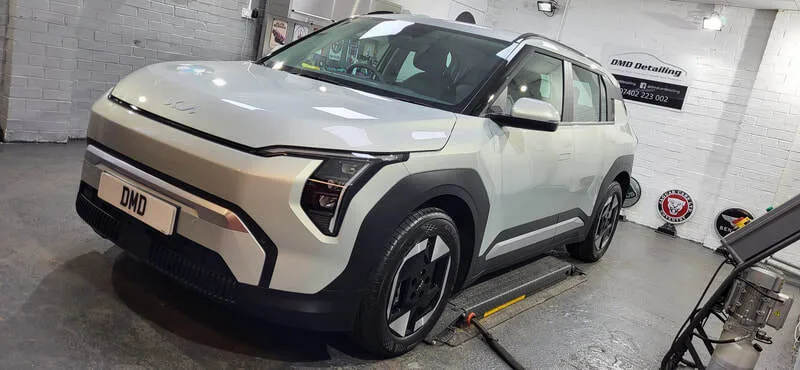 KIA EV3 after undergoing my new car ceramic coating in Paisley at DMD Car Detailing