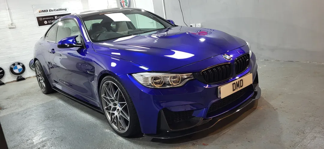 BMW M4 after undergoing major paint correction and 5 year ceramic coating in Paisley at DMD Car Detailing near Glasgow