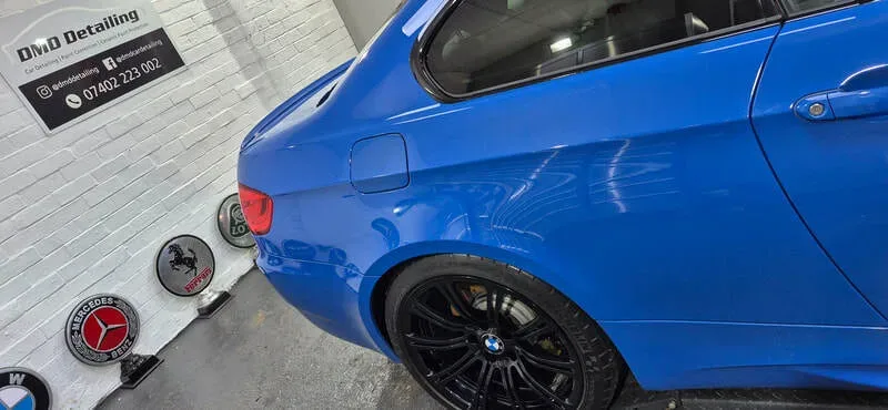 Stunning gloss on this BMW M3 after machine polish and paint protection by DMD Car Detailing in Paisley near Glasgow