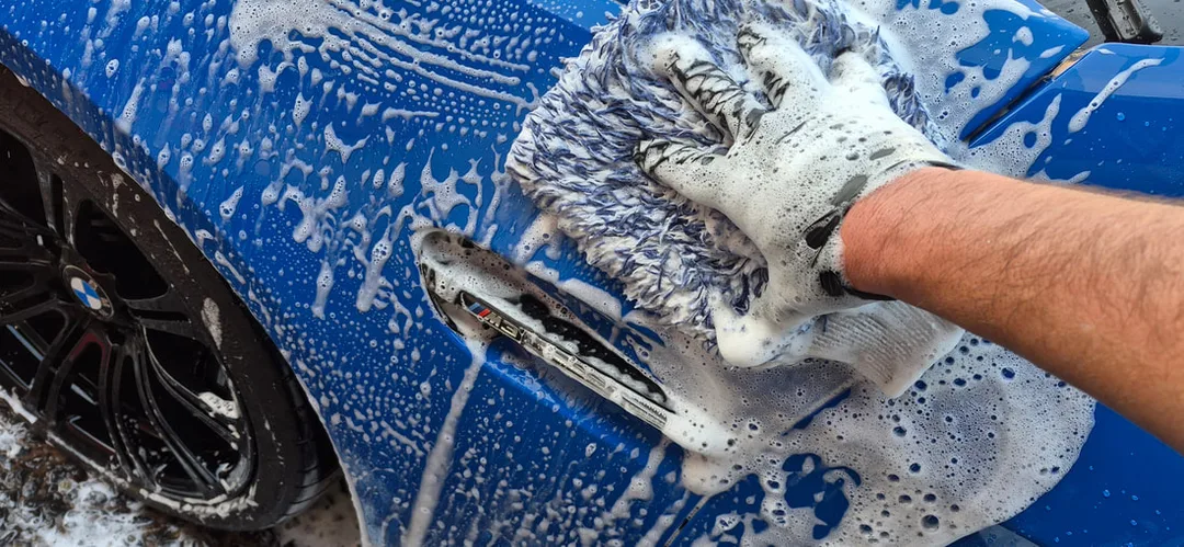 Exterior wash and decontamination in progress, Barrhead