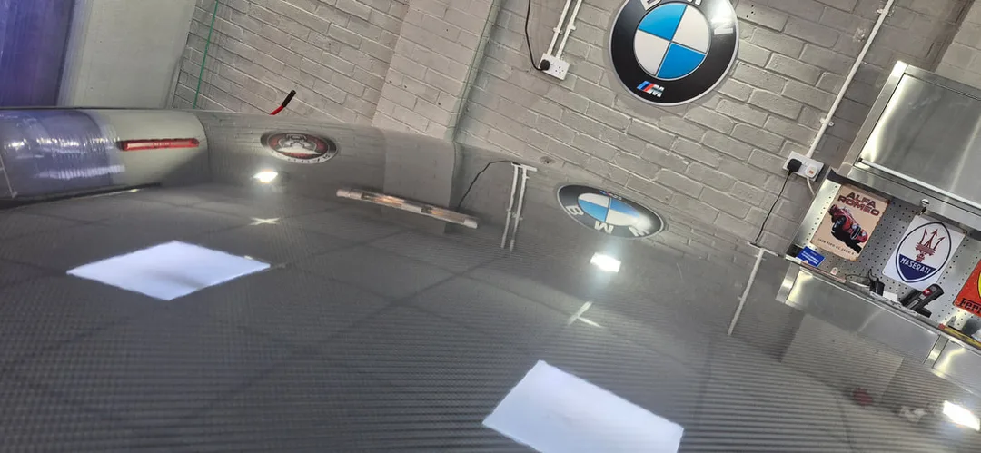 BMW M3 carbon fibre roof finished with ceramic coating gloss by DMD Car Detailing in Paisley near Glasgow