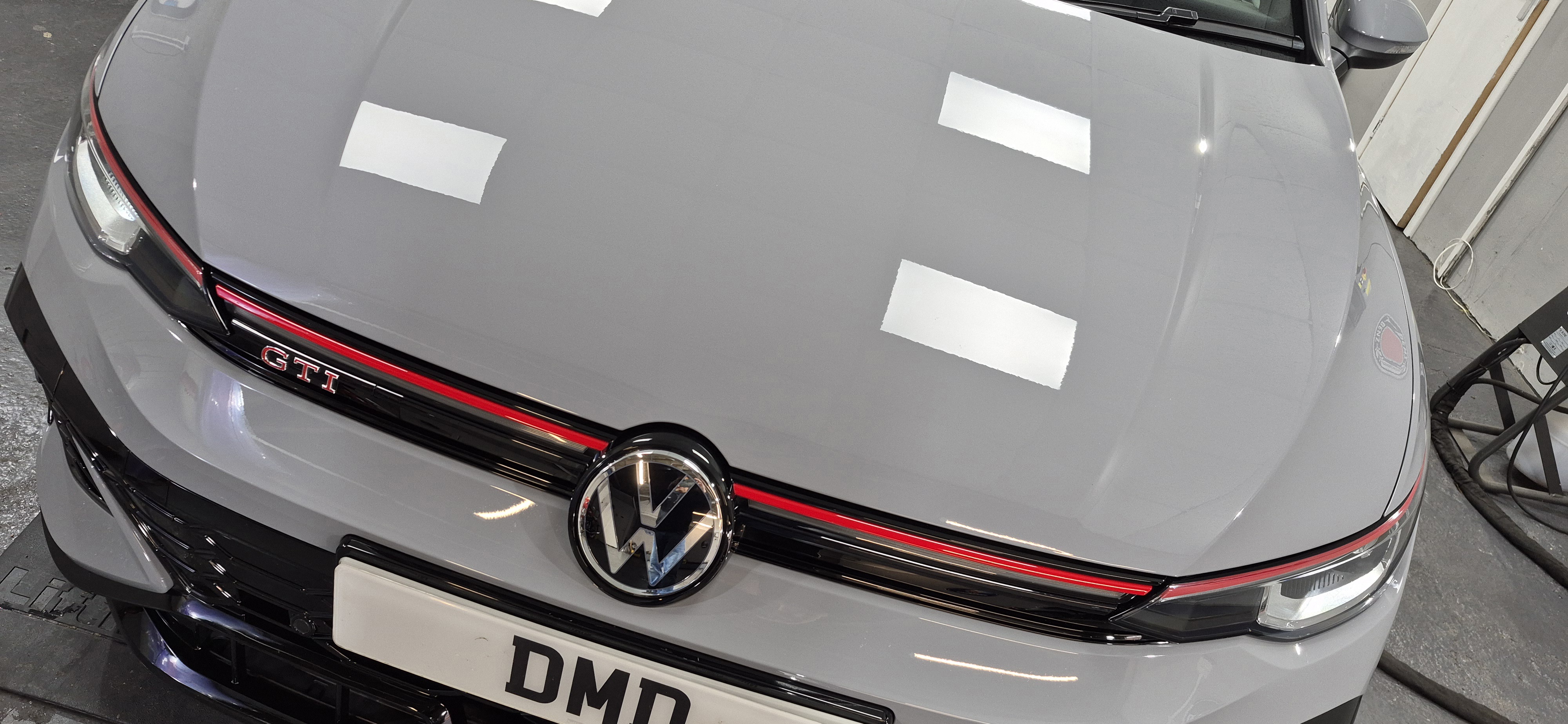 Moonstone Grey Volkswagen Golf GTi Clubsport after Paint Enhancement and Ceramic Coating in Paisley near Glasgow at DMD Car Detailing