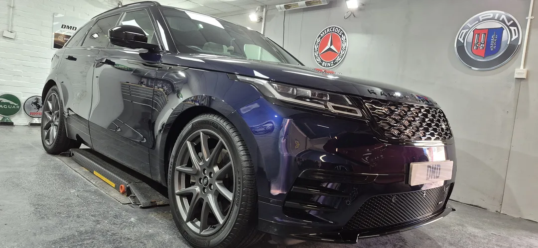 Stunning gloss after paint correction and ceramic coating on this Velar