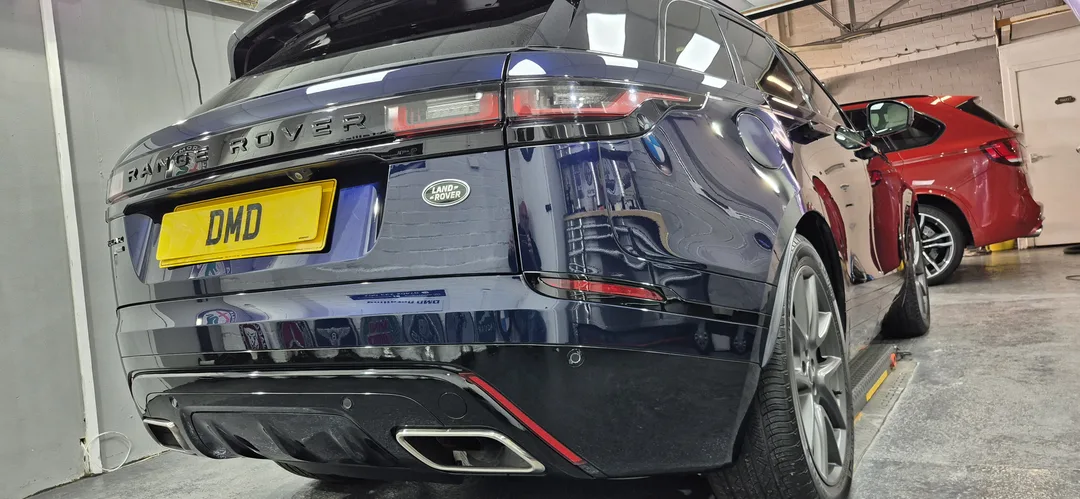 Range rover velar after multi stage paint correction