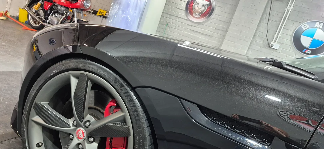 BMW i5 going through machine polishing as part of my New Car Ceramic Coating at DMD Car Detailing in Paisley near Glasgow