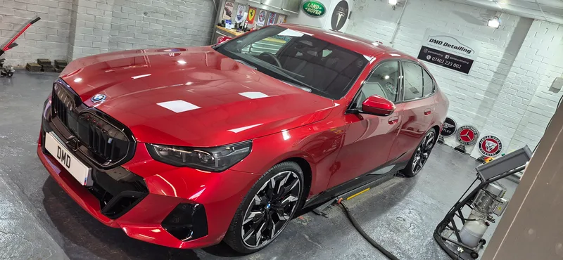 New Car Ceramic Coating Paisley - Fire Red BMW i5