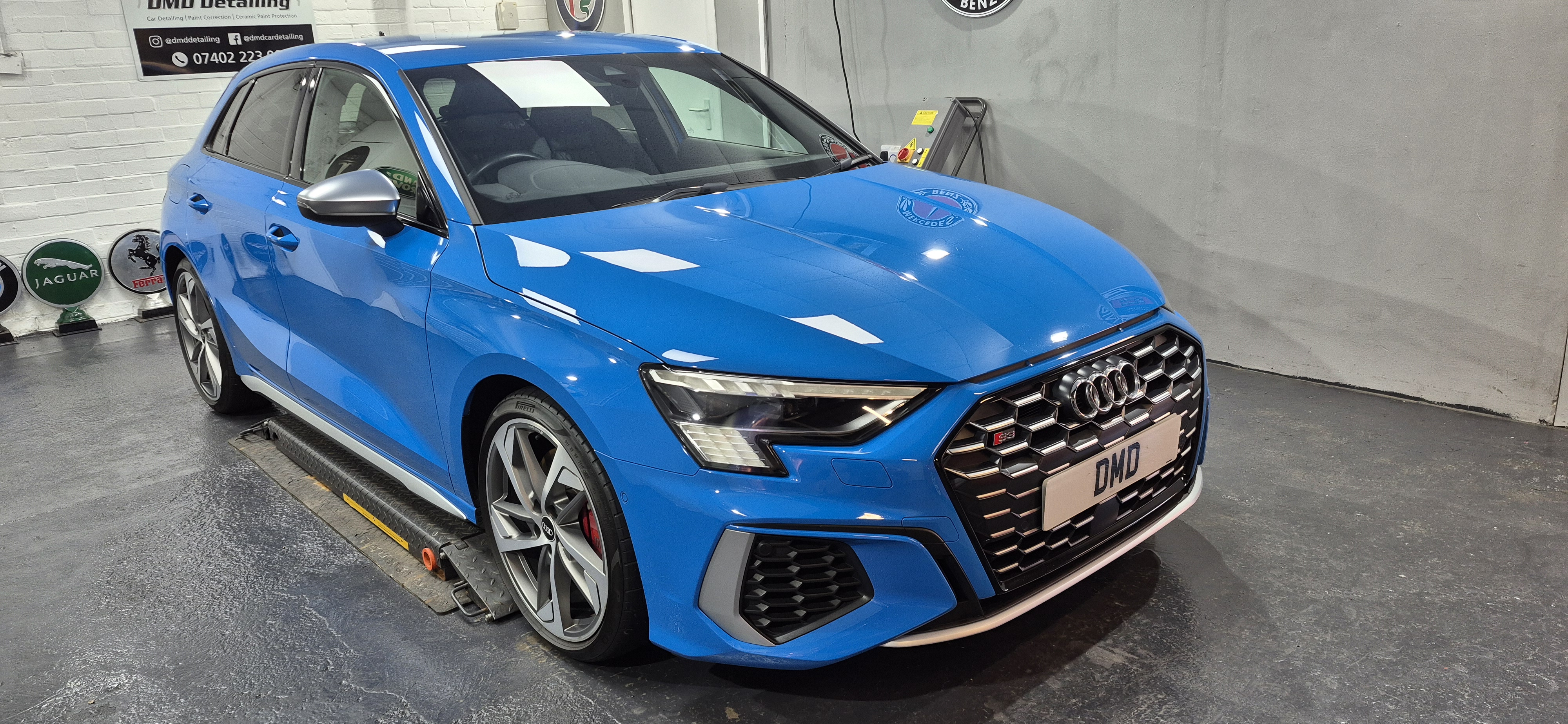 Audi S3 after application of ceramic paint protection at DMD Car Detailing in Paisley