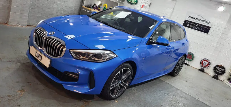 Deep gloss finish on this BMW 1 series after ceramic coating was applied at DMD Car Detailing in Paisley near Glasgow