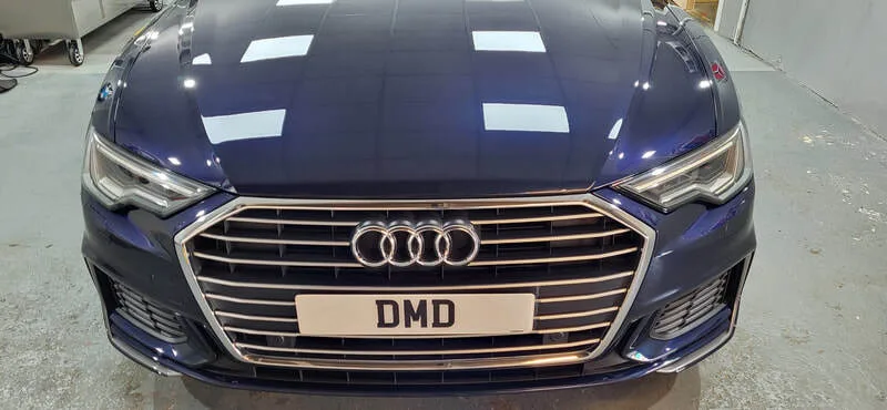 Close-up of ceramic-coated bonnet on this Audi A6, gloss finish, Paisley detailing