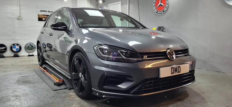VW Golf R after ceramic coating application in Paisley