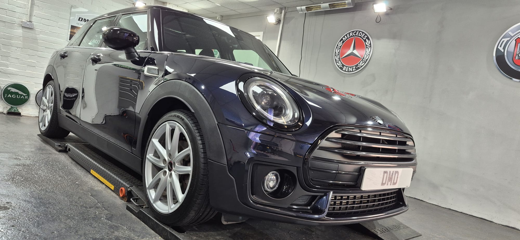 High gloss finish after paint correction and ceramic coating on this Mini Cooper at DMD Car Detailing in Paisley near Glasgow
