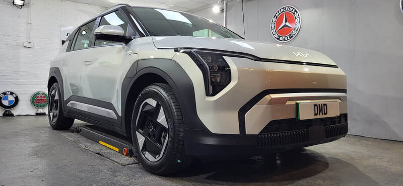 Finished KIA EV3 in natural light showing ceramic coated paintwork