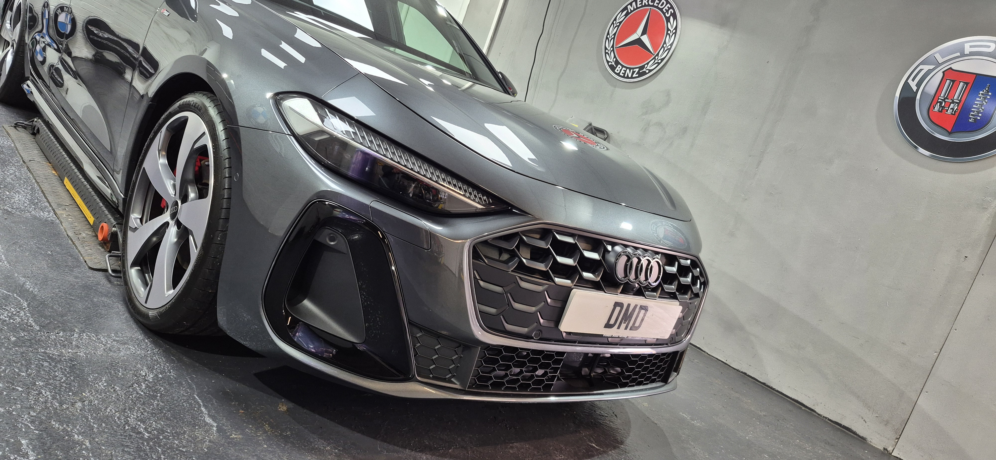 Chronos Grey Audi A5 Sportback after new car ceramic coating in Paisley near Glasgow at DMD Car Detail