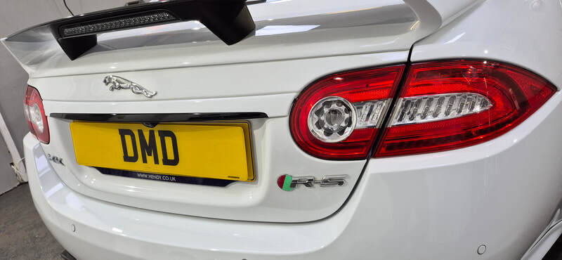 2014 Polaris White Jaguar XKR-S after major paint correction in Paisley workshop