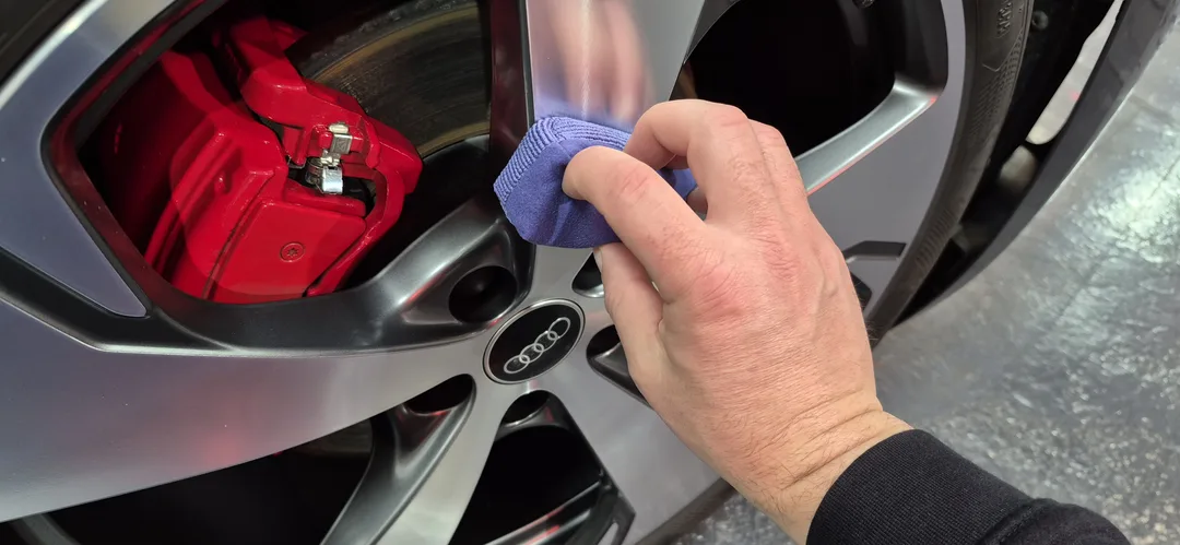 Alloy wheel ceramic coating at DMD Car Detailing in Paisley.